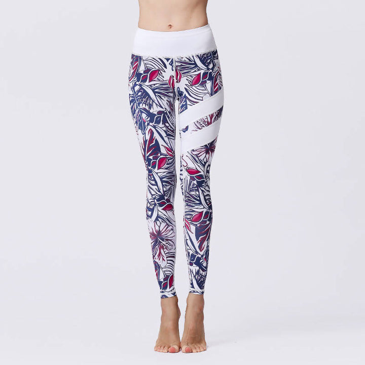 Buddha Stones Flower Petal Leaves Stampa Sport Esercizio Fitness Vita Alta Leggings Pantaloni Yoga Donna - Lavanda - US8-10, UK/AU12-14, EU40-42 (XL) - image 47