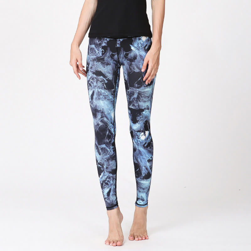 Leggings sportivi da fitness con stampa di Buddha Stones, pantaloni da yoga da donna - image 2