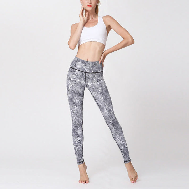Leggings sportivi da fitness con stampa di Buddha Stones, pantaloni da yoga da donna - image 9