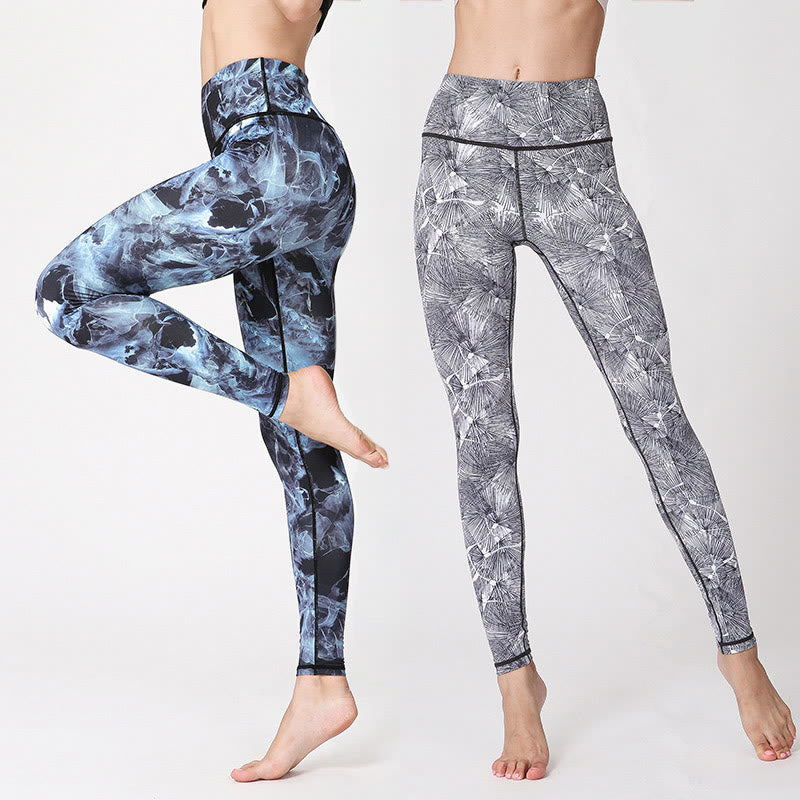 Leggings sportivi da fitness con stampa di Buddha Stones, pantaloni da yoga da donna - image 0