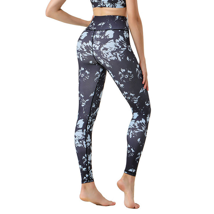 Leggings da yoga a vita alta con stampa di foglie d'acero Buddha Stones , per esercizi sportivi e fitness, pantaloni da yoga da donna - image 2