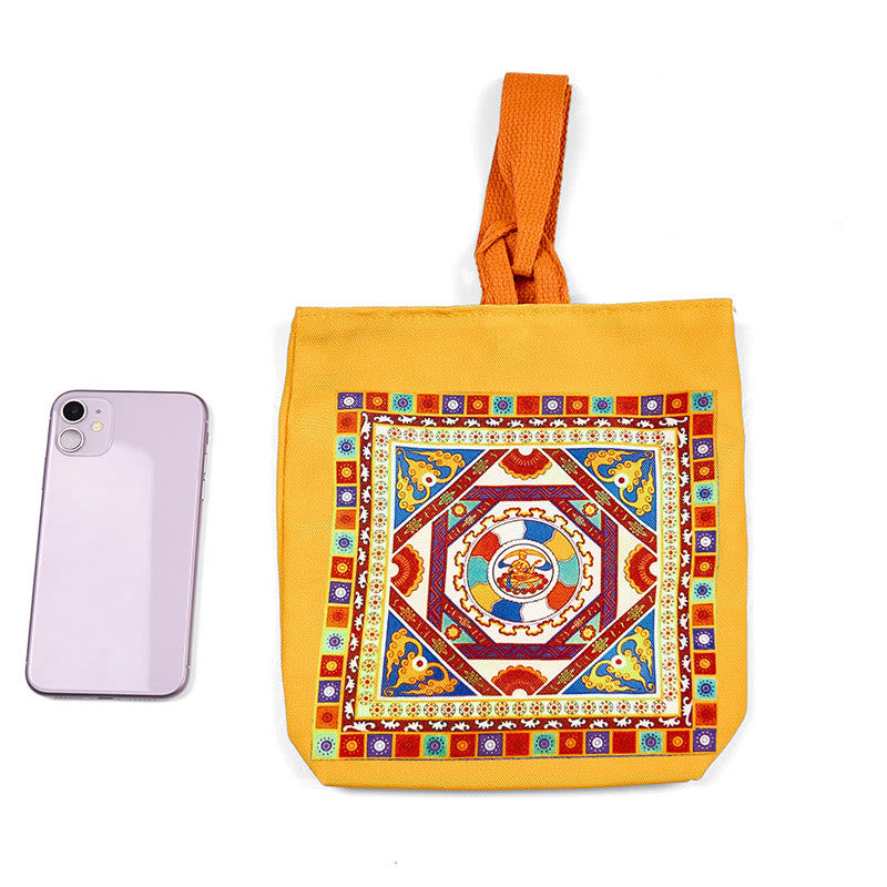 Buddha Stones Dunhuang Apsara volanti Statue di Buddha di loto Borsa di tela - image 17