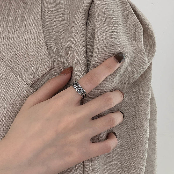 Anello regolabile Buddha Stones, argento sterling 925, monete di rame, benedizione della ricchezza - image 8