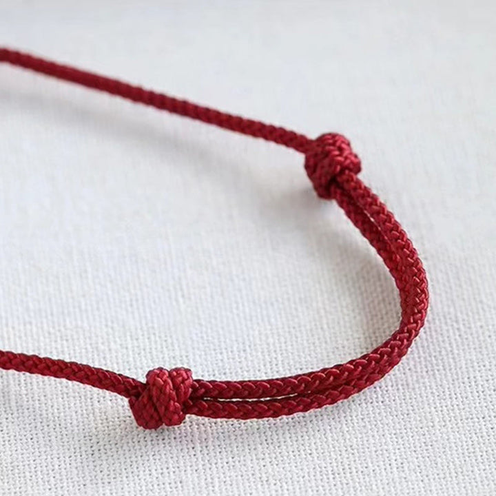 Bracciale intrecciato con carattere Fu in argento sterling 925 fatto a mano con Buddha Stones, sicuro e fortunato