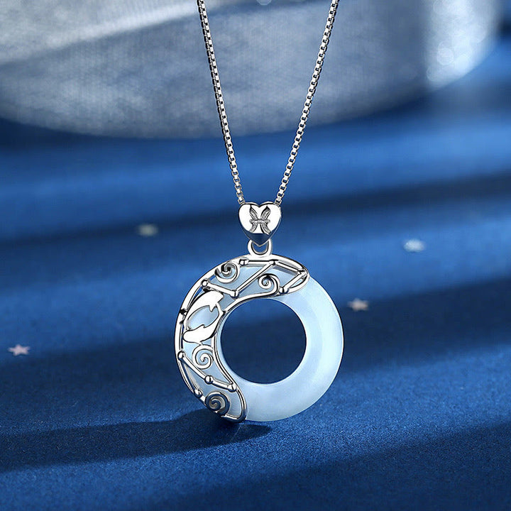 Buddha Stones 925 Sterling Silver 12 Costellazioni dello Zodiaco Occhio di Gatto Collana Pendente Supporto Amore