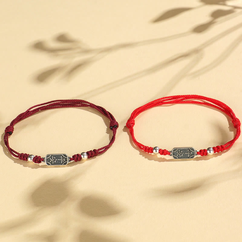 Bracciale intrecciato in argento sterling 925 fatto a mano con Buddha Stones, pace e gioia, protezione sicura e benefica