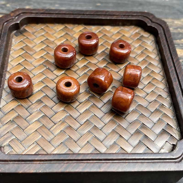 Braccialetto di forza Buddha Stones di osso tibetane, perline Dzi a tre occhi, corno di pecora, agata rossa