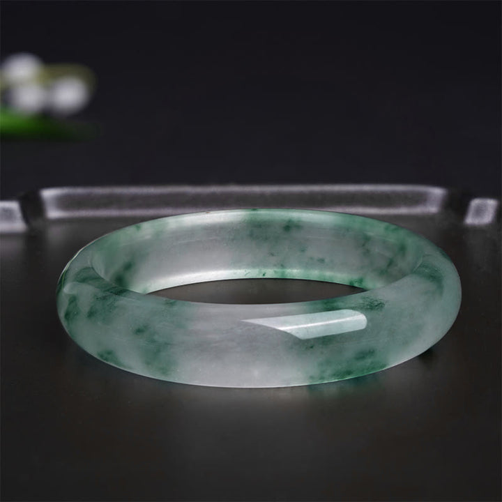 Braccialetto portafortuna con fiore galleggiante in giada naturale Buddha Stones