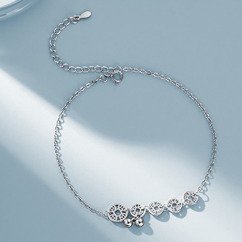 Buddha Stones 925 Argento Sterling Monete di Rame Campanelli Protezione Cavigliera in Metallo - image 11