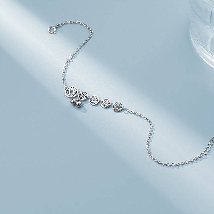 Buddha Stones 925 Argento Sterling Monete di Rame Campanelli Protezione Cavigliera in Metallo - image 6