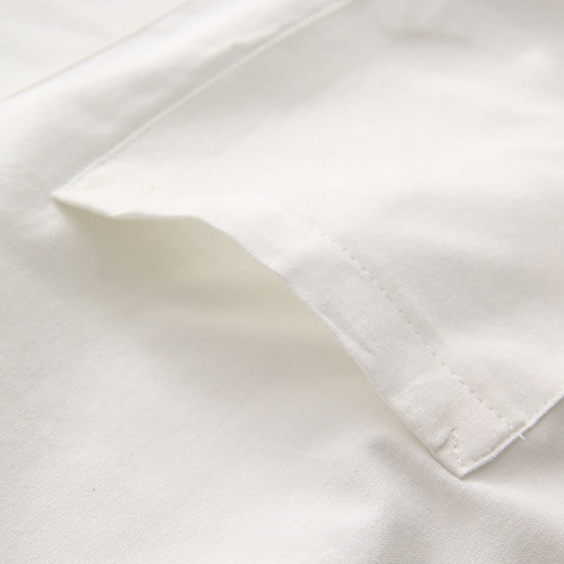 Camicia da uomo in cotone a maniche corte con bottoni a forma di rana cinese Buddha Stones Tang Suit con tasche - image 7