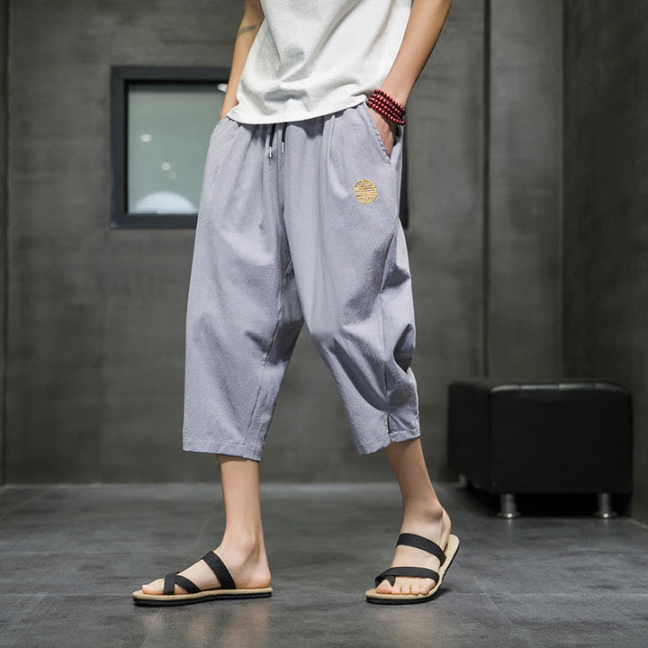 Pantaloni corti da uomo estivi con coulisse e tasche Buddha Stones - Grigio scuro - US/UK/AU44，EU54 (5XL) - image 17