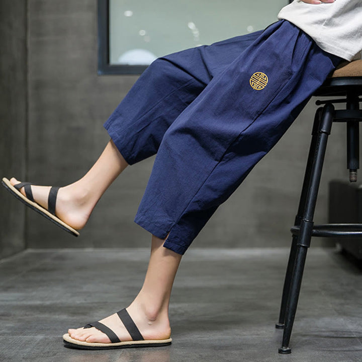 Pantaloni corti da uomo estivi con coulisse e tasche Buddha Stones - image 4