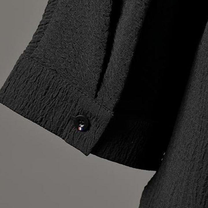 Set di pantaloni casual da uomo con scollo a V e maniche a tre quarti, tinta unita, motivo Buddha Stones - image 14