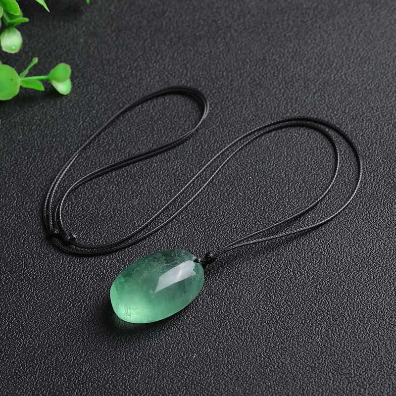 Collana con Buddha Stones Power. - Fluorite naturale (il colore può variare e la forma può essere casuale) - image 0