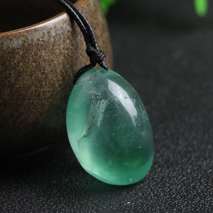 Collana con ciondolo di fluorite verde Buddha Stones Power - image 3