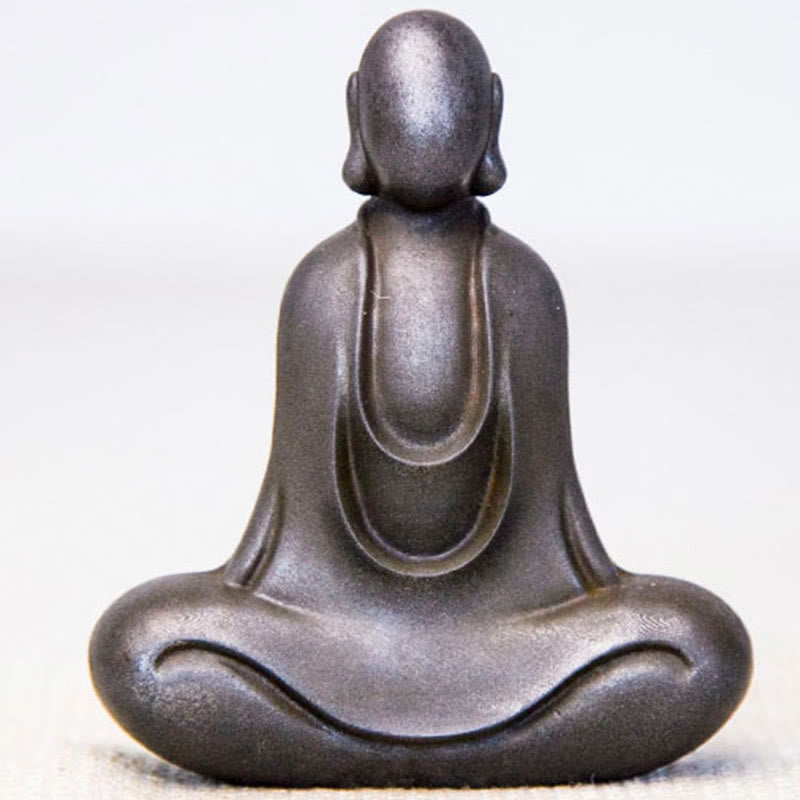 Buddha Stones Buddha tibetano polvere di ferro ruggine statua in resina fusa decorazione da scrivania - Buddha 10*8,5*2,6 cm - Versione lucidata - image 21