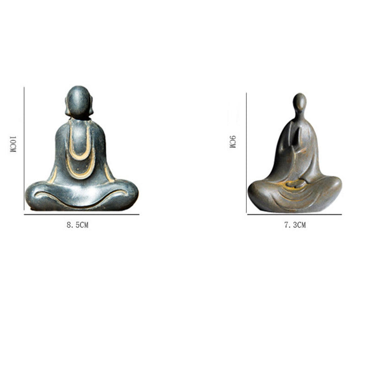 Buddha Stones Buddha tibetano polvere di ferro ruggine statua in resina fusa decorazione da scrivania