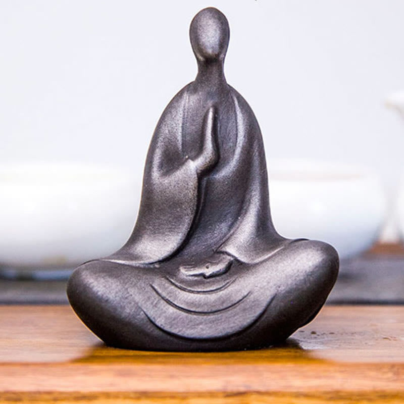 Buddha Stones Buddha tibetano polvere di ferro ruggine statua in resina fusa decorazione da scrivania