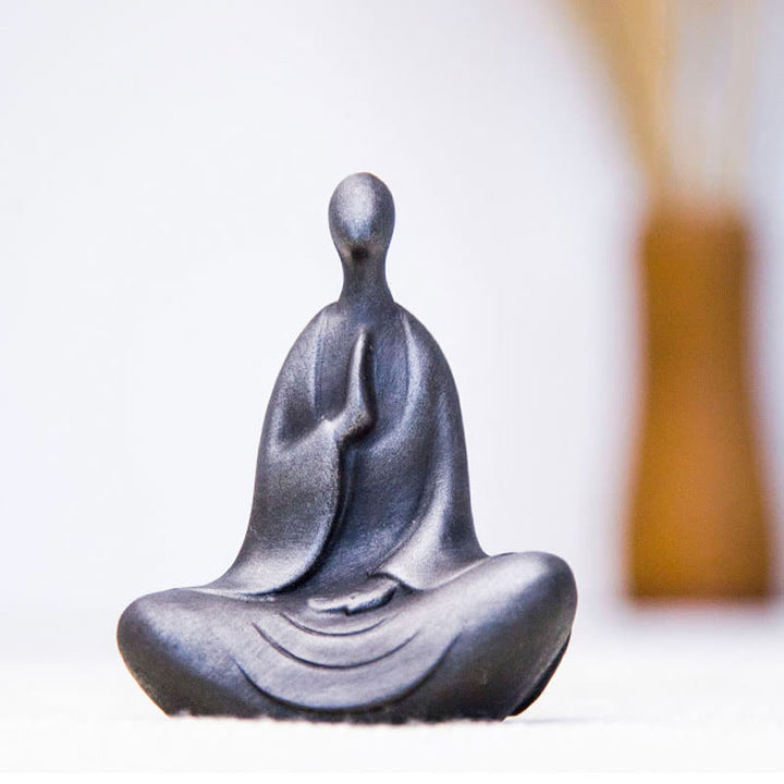 Buddha Stones Buddha tibetano polvere di ferro ruggine statua in resina fusa decorazione da scrivania - image 10
