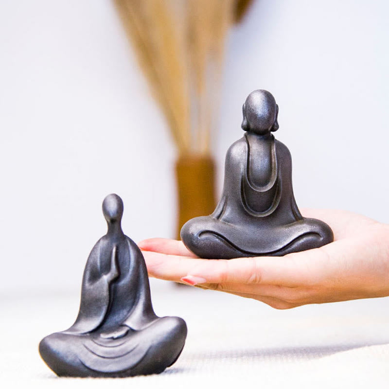 Buddha Stones Buddha tibetano polvere di ferro ruggine statua in resina fusa decorazione da scrivania - image 30