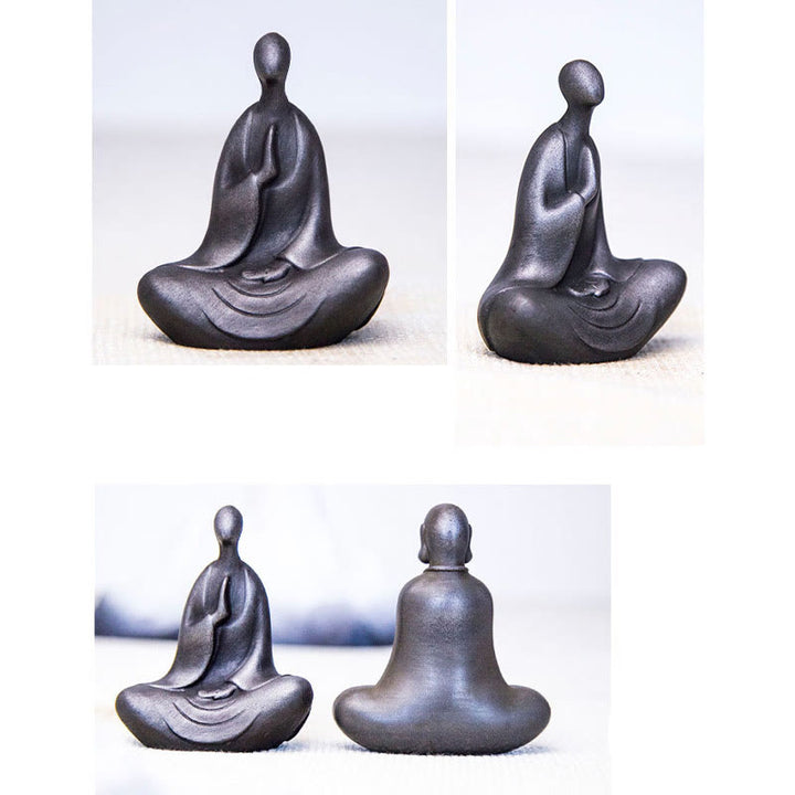 Buddha Stones Buddha tibetano polvere di ferro ruggine statua in resina fusa decorazione da scrivania