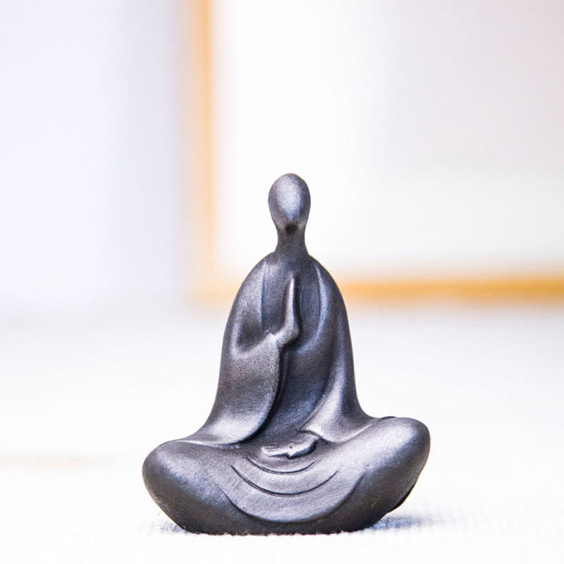 Buddha Stones Buddha tibetano polvere di ferro ruggine statua in resina fusa decorazione da scrivania - image 9