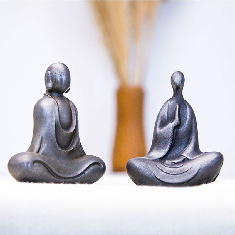 Buddha Stones Buddha tibetano polvere di ferro ruggine statua in resina fusa decorazione da scrivania
