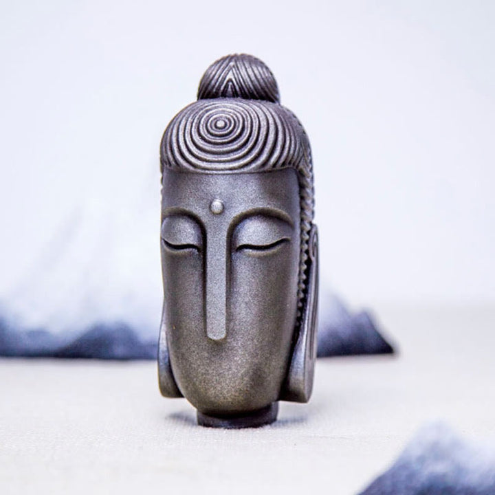 Buddha Stones Occhi Chiusi Buddha in Meditazione Statua in Resina Ruggine Polvere di Ferro Decorazione per la Casa - image 21