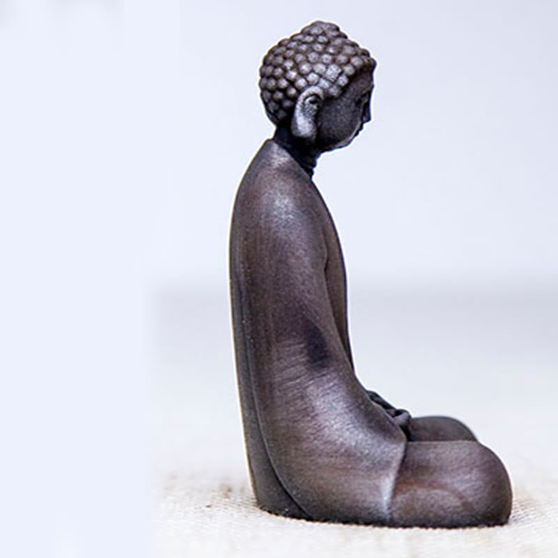 Buddha Stones Meditazione fatta a mano Buddha Sakyamuni Polvere di ferro Ruggine Statua in resina Decorazione