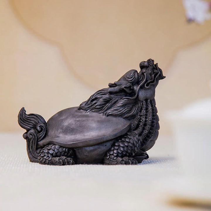 Buddha Stones fatte a mano Drago tartaruga Polvere di ferro Ruggine Statua in resina Decorazione per la casa