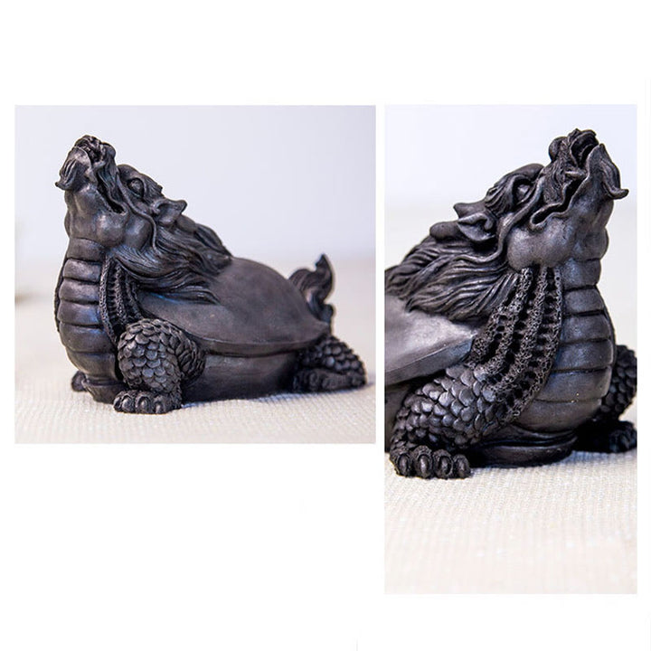 Buddha Stones fatte a mano Drago tartaruga Polvere di ferro Ruggine Statua in resina Decorazione per la casa