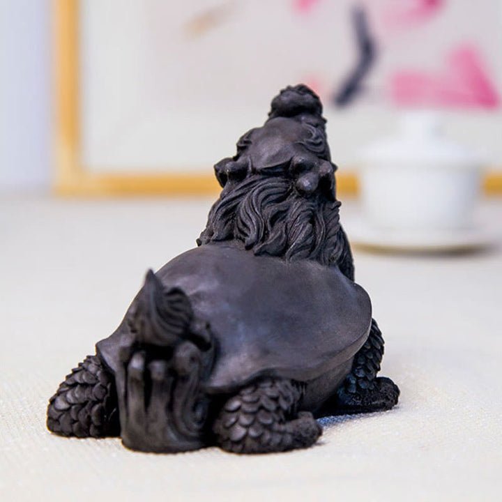 Buddha Stones fatte a mano Drago tartaruga Polvere di ferro Ruggine Statua in resina Decorazione per la casa