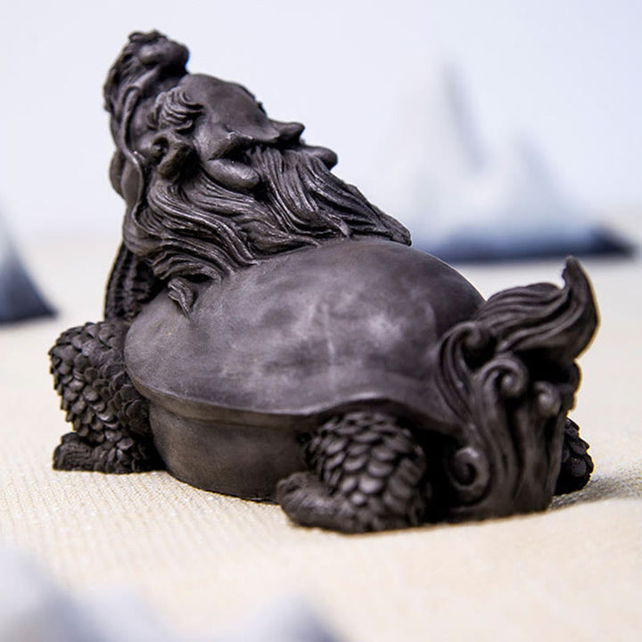 Buddha Stones fatte a mano Drago tartaruga Polvere di ferro Ruggine Statua in resina Decorazione per la casa