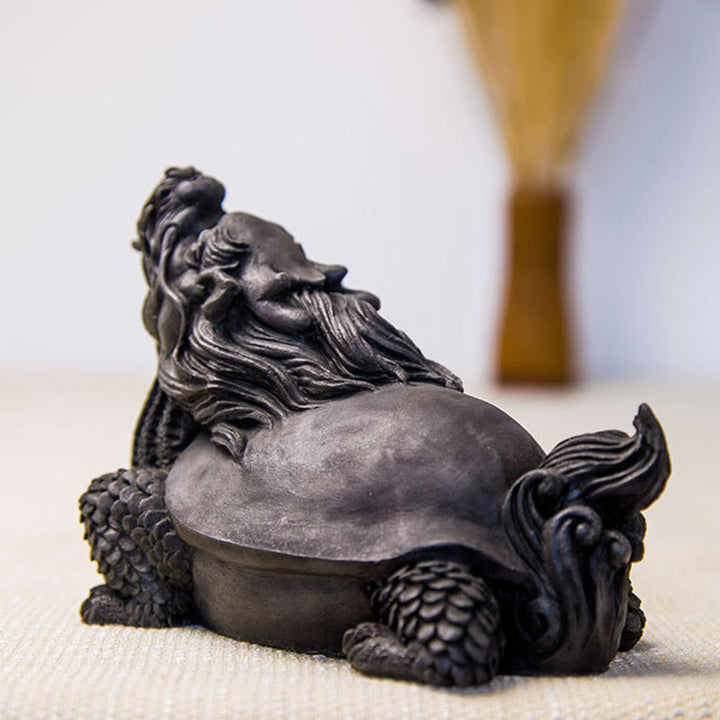 Buddha Stones fatte a mano Drago tartaruga Polvere di ferro Ruggine Statua in resina Decorazione per la casa