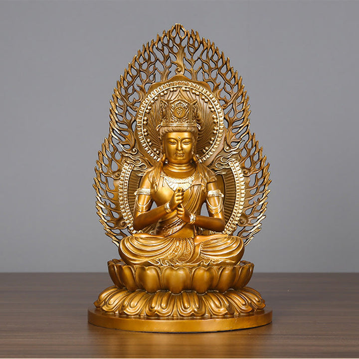 Buddha Stones Tathagata Buddha Figurina Serenità Statua in rame Decorazione per la casa Offerta - image 12