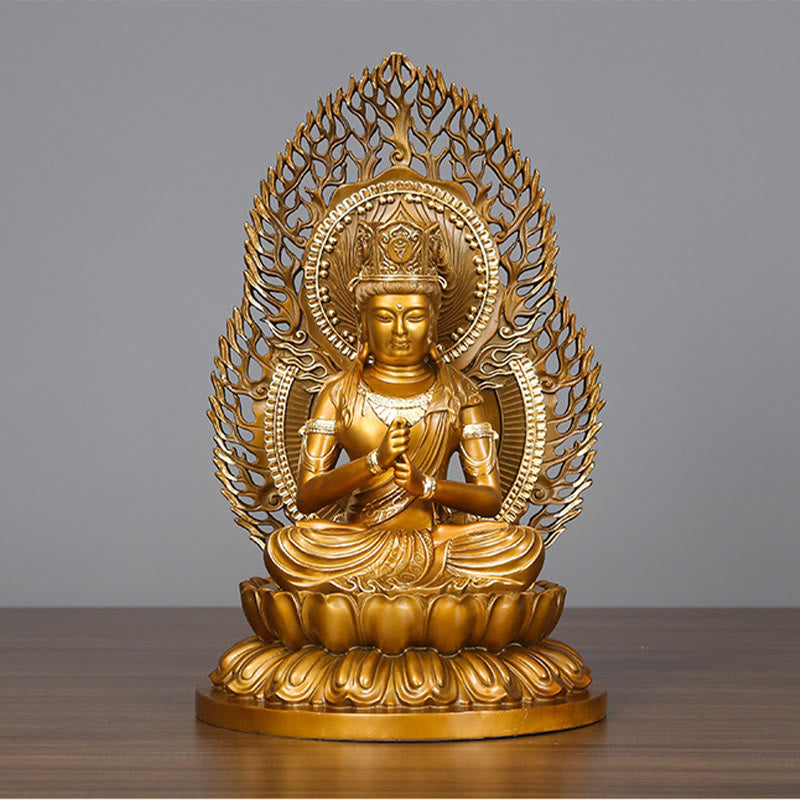 Buddha Stones Tathagata Buddha Figurina Serenità Statua in rame Decorazione per la casa Offerta