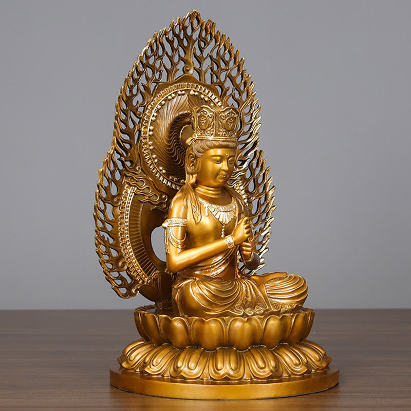 Buddha Stones Tathagata Buddha Figurina Serenità Statua in rame Decorazione per la casa Offerta