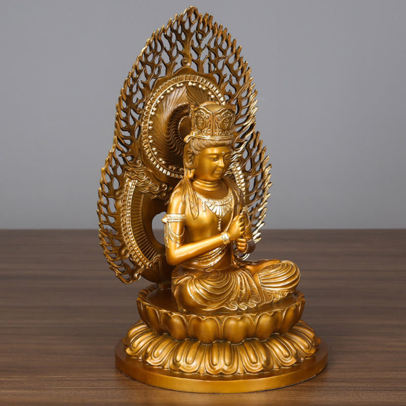 Buddha Stones Tathagata Buddha Figurina Serenità Statua in rame Decorazione per la casa Offerta