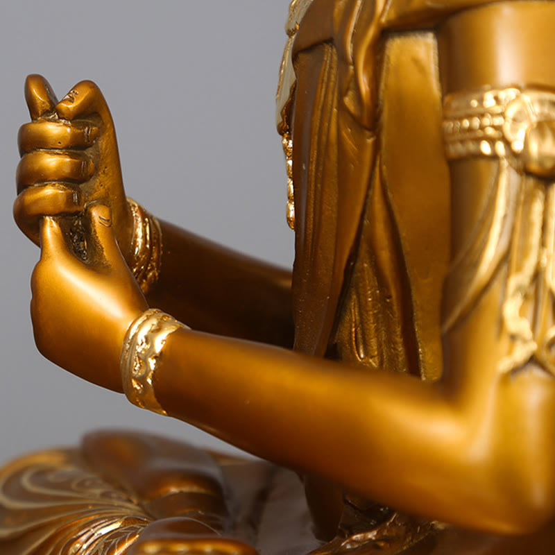 Buddha Stones Tathagata Buddha Figurina Serenità Statua in rame Decorazione per la casa Offerta