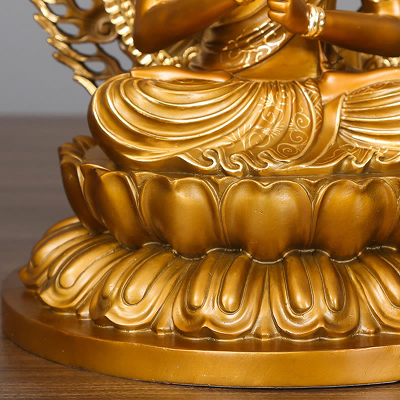 Buddha Stones Tathagata Buddha Figurina Serenità Statua in rame Decorazione per la casa Offerta