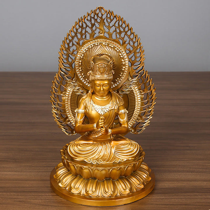Buddha Stones Tathagata Buddha Figurina Serenità Statua in rame Decorazione per la casa Offerta