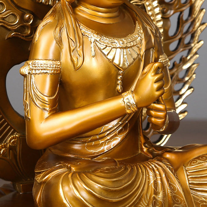Buddha Stones Tathagata Buddha Figurina Serenità Statua in rame Decorazione per la casa Offerta - image 6