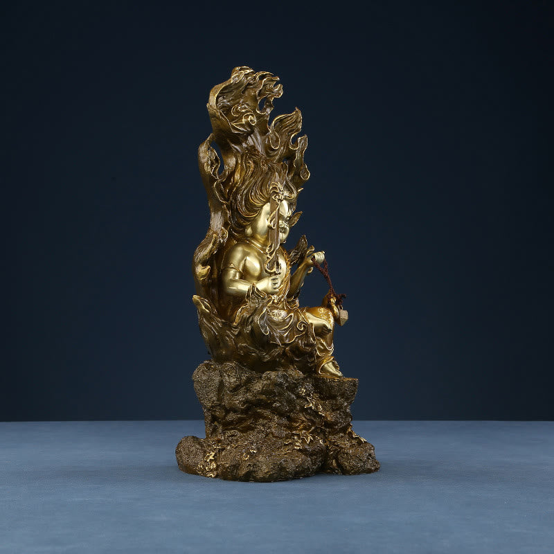 Buddha Stones Acalanatha Statua del Buddha Serenity Statua in rame Decorazione per la casa - image 9