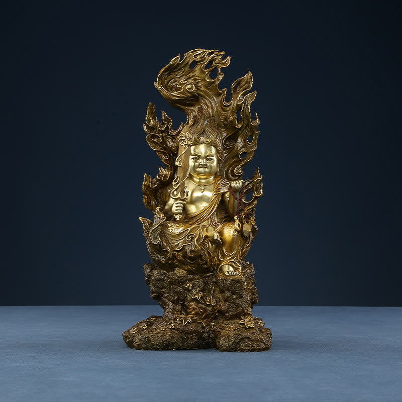 Buddha Stones Acalanatha Statua del Buddha Serenity Statua in rame Decorazione per la casa