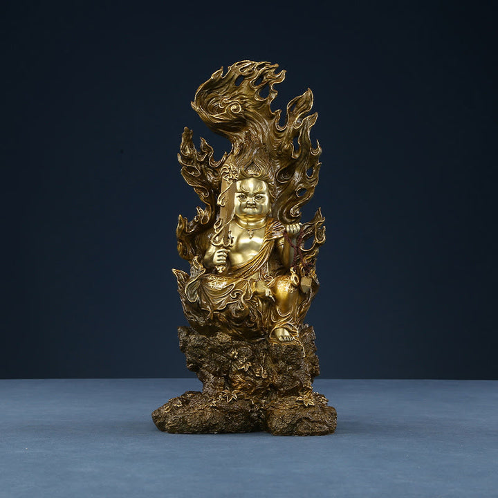 Buddha Stones Acalanatha Statua del Buddha Serenity Statua in rame Decorazione per la casa