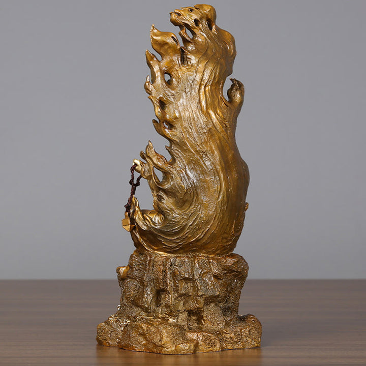 Buddha Stones Acalanatha Statua del Buddha Serenity Statua in rame Decorazione per la casa - image 14