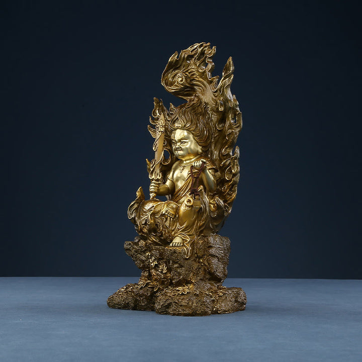 Buddha Stones Acalanatha Statua del Buddha Serenity Statua in rame Decorazione per la casa - image 11