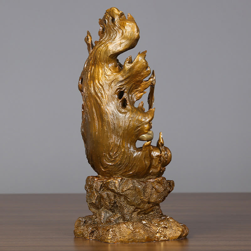 Buddha Stones Acalanatha Statua del Buddha Serenity Statua in rame Decorazione per la casa - image 3