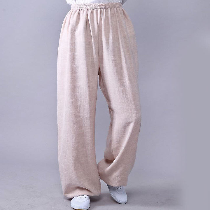 Pantaloni unisex in cotone e lino con elastico in vita, Buddha Stones , per la pratica del Tai Chi Qigong - Biancheria - 3XL- ADATTO A USA/ UK/AU/ EU- 2XL - image 8